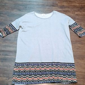 Fantastic Fawn Soft Grey Aztec Tunic